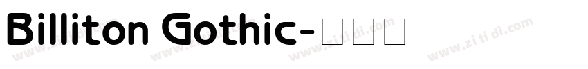 Billiton Gothic字体转换